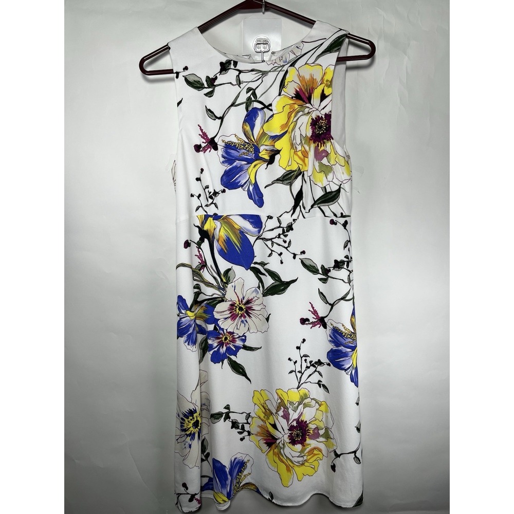 Banana‎ Republic Floral Shift Dress Size 4 Preppy Girly Lightweight Lined EUC